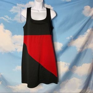 Loft- Black &Red Scoop Neck Dress size Medium